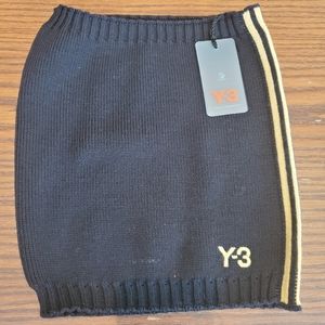 Y3 BLACK GOLD WOOL ARM AND NECK WARMER NEW WITH TA